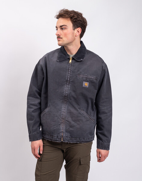 Carhartt WIP OG Detroit Jacket Black/Black destroy wash L