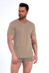 Pánské tričko AUTHENTIC 202NEW - CORNETTE KHAKI M