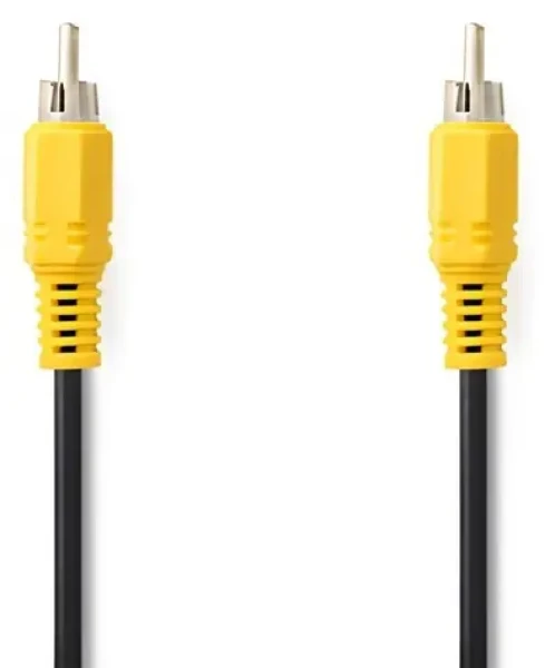 Nedis kompozitní video kabel černá / Video kabel / RCA - RCA / 480p / poniklované konektory / 10 m (CVGL24100BK100)