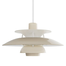 Louis Poulsen Závěsná lampa PH 5 Ø320 Opal Beige, béžová barva, plast