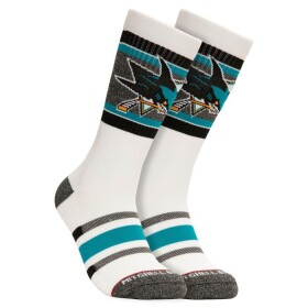 Mitchell & Ness Pánské ponožky San Jose Sharks Nhl Cross Bar Crew Socks Velikost: S/M (38-42)