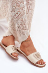 Plné dámské sandály s ozdobným detailem béžové Nenitta 38