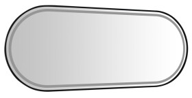 SAPHO - KAIRA oválné zrcadlo s LED osvětlením 120x50cm, černá mat KA500