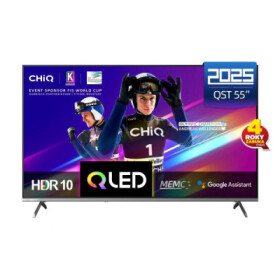 CHiQ U55QST TV 55", UHD, QLED, ultratenká, Google TV, DLG 120 Hz, Dolby Audio, Frameless, metalická EDF_5263346