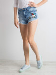 Dámské riflové kraťasy s nášivkami 4D551 - FPrice jeans S