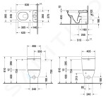 DURAVIT - Darling New WC kombi mísa, Vario odpad, s HygieneGlaze, bílá 2138092000