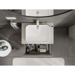 MEXEN/S - Orio koupelnová skříňka pod umyvadlo 70 cm s deskou, 1 šuplík, šedá mat 91A10-07047-1-BFC62