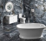 SAPHO - PRIDE STRIP kulaté zrcadlo s LED osvětlením v rámu ø 75cm, stříbrná PD752