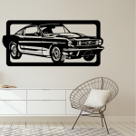 Samolepka Ford Mustang Barva: růžová, Velikost: 80 x 37 cm