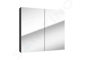 Kielle Vega - Zrcadlová skříňka, 80x73x15 cm, matná černá 50118804