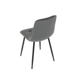 Jídelní židle, šedá, sametová látka, CT-281 GREY4