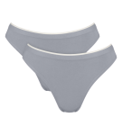 Dámské kalhotky GO Sense High leg 2P - GRAY -šedé 3602 - SLOGGI CHROME L