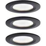 Paulmann 92907 Whirl LED vestavné svítidlo, LED, pevně vestavěné LED, 4.9 W, hliník (kartáčovaný), saténová, sada 3 ks