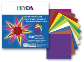 Heyda Origami 15x15 cm 250 ks 40 g transparentní