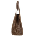 Luxusní dámská kožená kabelka na rameno Cynthia, taupe