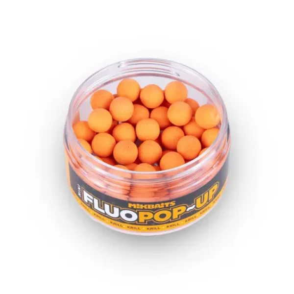 Mikbaits Mini Fluo Boilies Krill / Plovoucí boilies / 10 mm / 100 ml (MC0131)