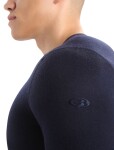 Pánské merino triko dlouhý rukáv ICEBREAKER Mens 200 Oasis LS Crewe, Midnight Navy velikost: M
