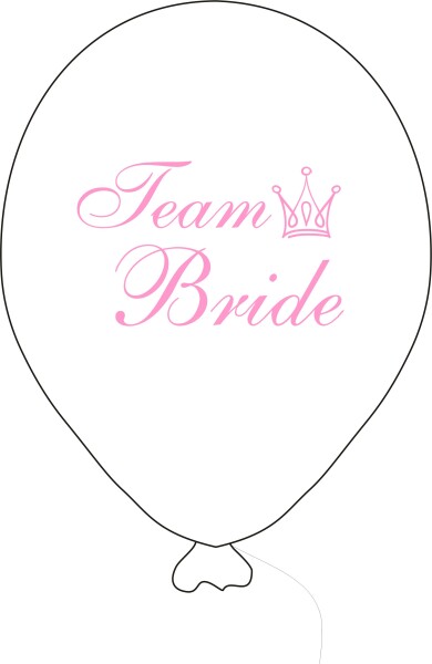 Team Bride balónek bílý