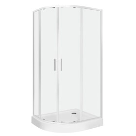 Sprchový kout 80 x 100 cm Kerra Solid RA 80x100 CHR, levý, s vaničkou 5907548124562