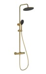 Kielle - Oudee I Sprchový set s termostatem, 25 cm, 3 proudy, brushed gold 20633006E