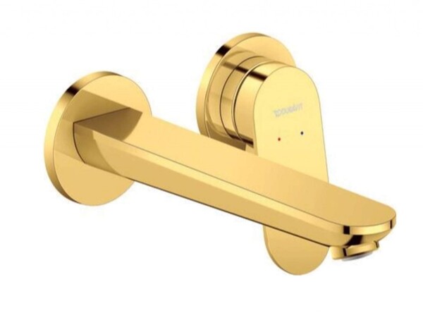 DURAVIT - Wave Umyvadlová baterie pod omítku, 2-otvorová instalace, zlatá WA1070004034