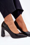 Dámské lodičky na podpatku Vinceza 62252 černé 36