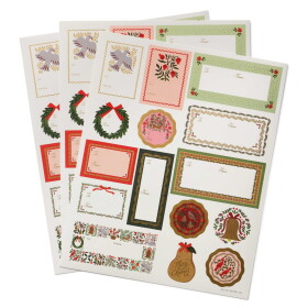 Rifle Paper Co. Vánoční samolepky Chrismastide – set 3 archů, multi barva, papír