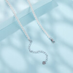 Elenys stříbrný perlový pozlacený náhrdelník Pearl 18K bílé zlato