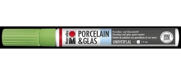 Marabu Popisovač na sklo/porcelán 1-2 mm - světle zelený
