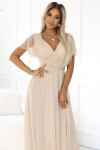 Dámské šaty 562-6 NASTIA - Numoco basic béžová Univerzální
