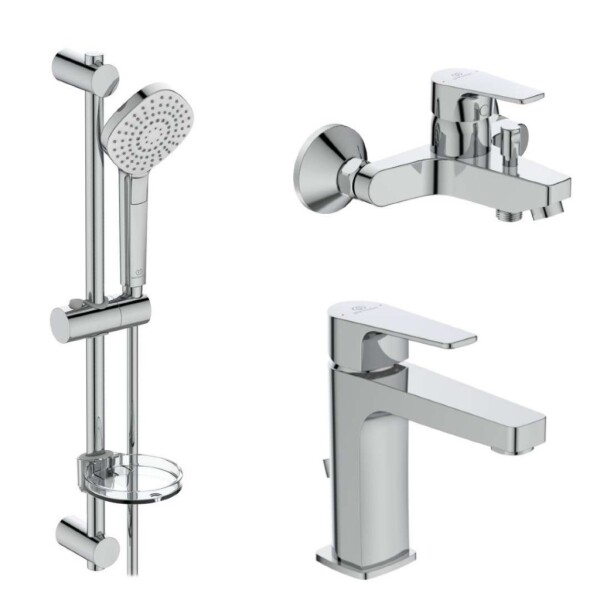 IDEAL STANDARD - Esla Sprchový set s vanovou a umyvadlovou baterií, 3 proudy, chrom BC264AA