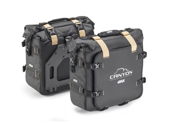 Grt720B Canyon voděodolné boční brašny Givi, černé, 2x25 litrů, řada Canyon pro nosiče PL.../Plo..