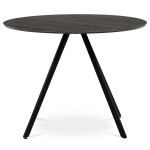 Kulatý jídelní stůl 100x100cm, lamino, šedý dub, HT-R5010 GREY