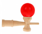 Mamido Dětská dřevěná hra Kendama červená