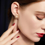 Náušnice s bílou perlou Aliénor, Zlatá Bílá