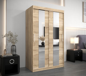 Šatní skříň Abi Po Barva korpusu: Dub Sonoma, Rozměry: 120 cm, Dveře: Dub sonoma