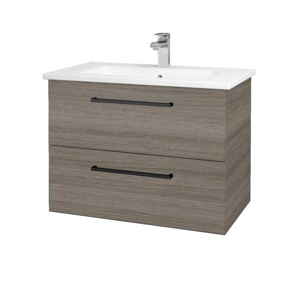 Dřevojas - Umyvadlová skříňka GIO SZZ2 80 - D03 Cafe / Úchytka T06 / D03 Cafe 82058H