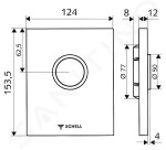 SCHELL - Compact II Ovládací deska WC EDITION ND, nerez ocel 028152899