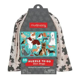 Mudpuppy Puzzle Psi v látkovém pytlíku