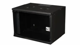 Equip 19" nástěnný rozvaděč ECO černá / Rozvaděč / 7U / 540x400 mm / skleněné dveře (EWM-07-5440-B)