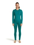 Dámské merino triko s dlouhým rukávem ICEBREAKER Wmns 200 Oasis LS Crewe, Tidal Teal velikost: S
