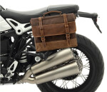 Textilní retro moto brašny hnědé