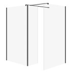 CERSANIT - SET B805 WALK-IN MILLE POHYBLIVÁ STĚNA ČERNÁ 100X90X30X200 VIR S601-192