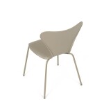 Židle jídelní, cappucino plast, čtyřnohá kovová podnož