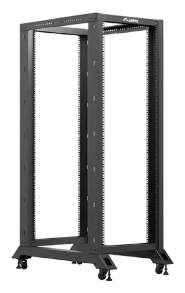 Lanberg Open Rack 32U černý / Otevřený rack / 19" / 600 x 1000 mm / Nosnost 600 kg (OR01-6032-B)