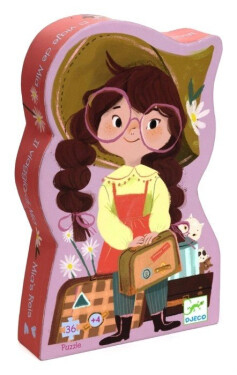 DJECO Puzzle Mia a bláznivý vláček - 36 dílků