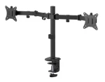 ESTUFF Dual Office Monitor Desk černá / Stolní držák pro dva monitory / 17-32" / 18 kg / VESA 75x75 mm (GLB227002)