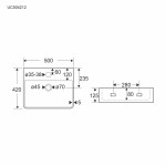 Mereo Umyvadlo na desku i zavěšení s přepadem, 500x420x125 mm, keramické - pro zaslání balíkem UC504212P