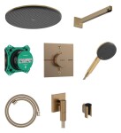 HANSGROHE - Raindance Alive S Sprchový set s termostatem pod omítku, průměr 30 cm, 3 proudy, kartáčovaný bronz 24630140