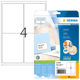 HERMA Adresní etikety Premium 99,1x139 mm bílé / Etikety / A4 / papír / 100 ks / 25 listů (4503)